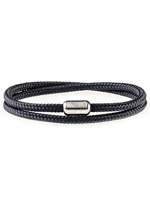 Wind Passion Lightweight Nautical Paracord Sturdy Rope Bracelet with Magnetic Clasp for Men Women