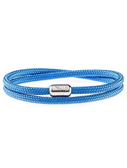 Wind Passion Lightweight Nautical Paracord Sturdy Rope Bracelet with Magnetic Clasp for Men Women