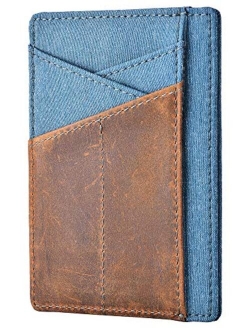 Slim Wallet Front Pocket Minimalist Genuine Leather RFID Blocking Card Holder