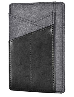 Slim Wallet Front Pocket Minimalist Genuine Leather RFID Blocking Card Holder