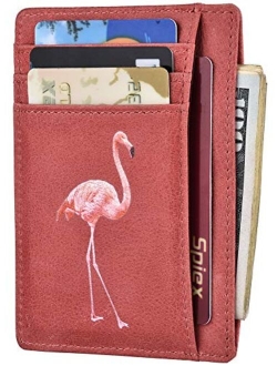 Slim Wallet Front Pocket Minimalist Genuine Leather RFID Blocking Card Holder