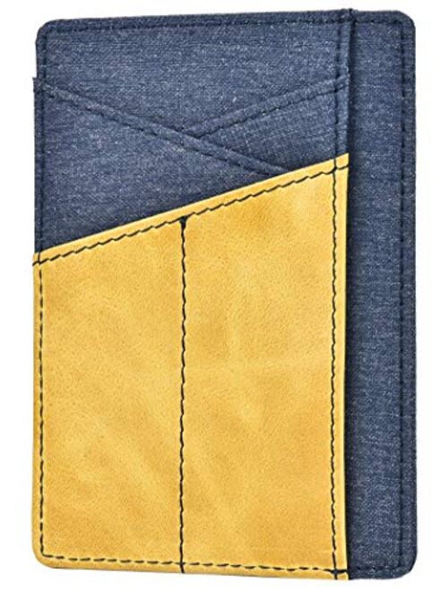 Slim Wallet Front Pocket Minimalist Genuine Leather RFID Blocking Card Holder