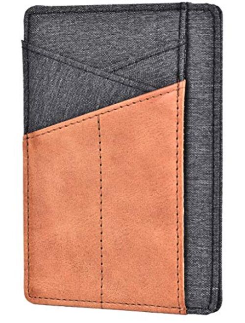 Slim Wallet Front Pocket Minimalist Genuine Leather RFID Blocking Card Holder