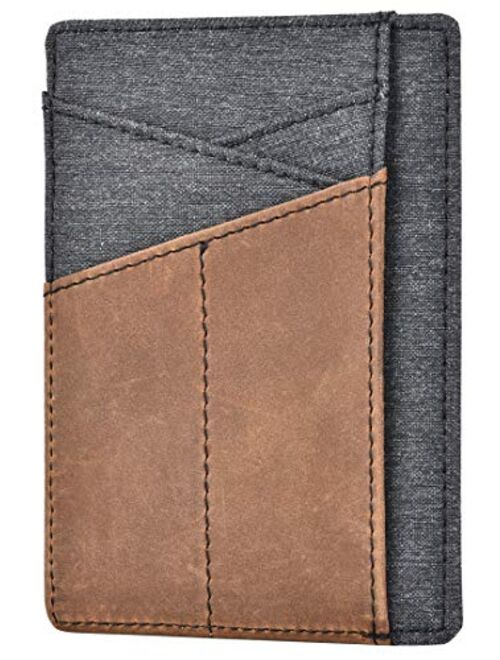 Slim Wallet Front Pocket Minimalist Genuine Leather RFID Blocking Card Holder