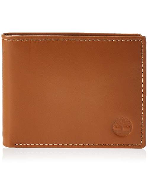 Timberland Men's Cloudy Genuine Leather Passcase Wallet