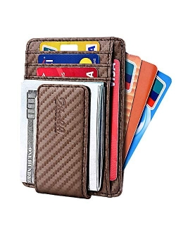 Zitahli Slim & Minimalist Bifold Front Pocket Wallet with Strong Magnet Money Clip for men,RFID Blocking & Anti-magnetic