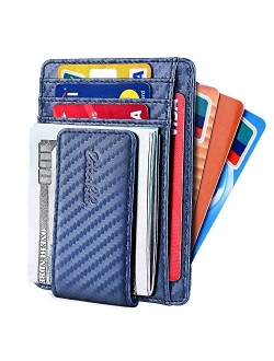 Zitahli Slim & Minimalist Bifold Front Pocket Wallet with Strong Magnet Money Clip for men,RFID Blocking & Anti-magnetic