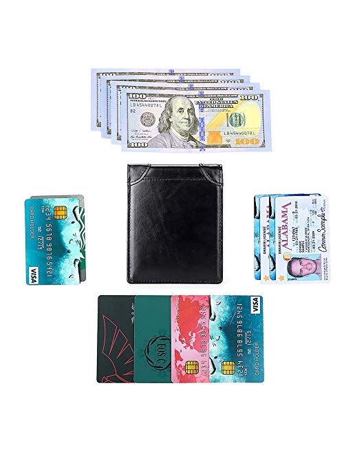 Mens Wallet RFID Genuine Leather Slim Bifold Wallets For Men Removable ID Windows 11 Cards Holders Gift Box