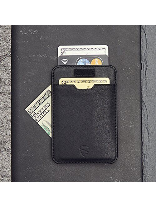 Vaultskin CHELSEA Slim Minimalist Leather Mens Wallet with RFID Blocking, Front Pocket Credit Card Holder