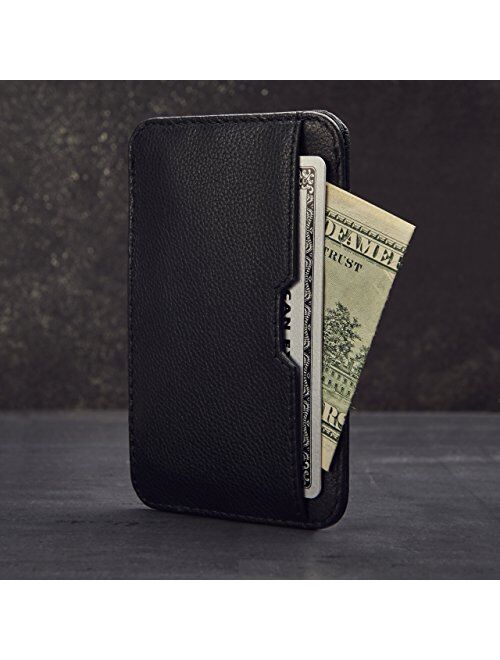 Vaultskin CHELSEA Slim Minimalist Leather Mens Wallet with RFID Blocking, Front Pocket Credit Card Holder