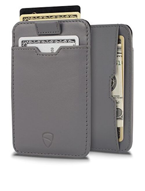 Vaultskin CHELSEA Slim Minimalist Leather Mens Wallet with RFID Blocking, Front Pocket Credit Card Holder