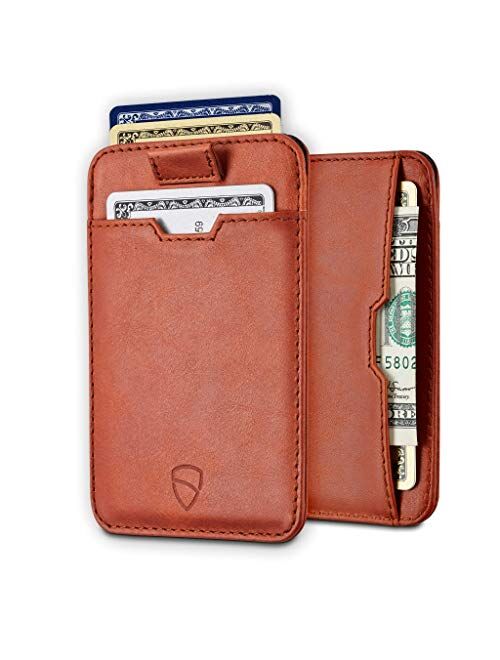 Vaultskin CHELSEA Slim Minimalist Leather Mens Wallet with RFID Blocking, Front Pocket Credit Card Holder