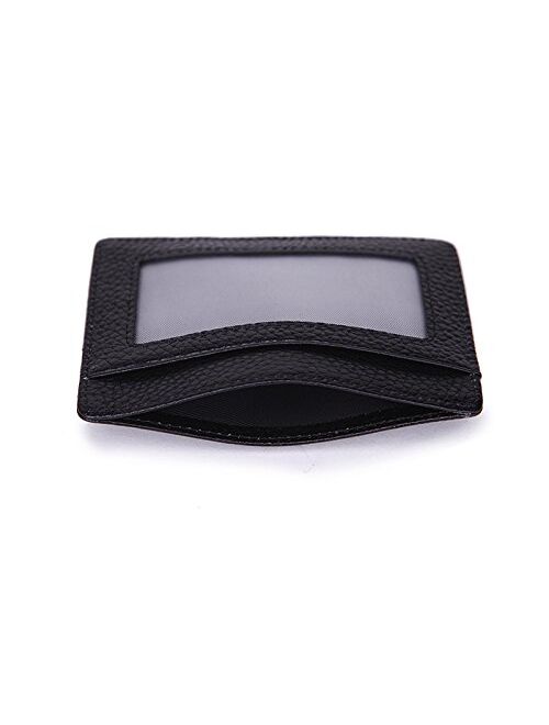 MEKU Slim Leather Wallet Credit Card Case Sleeve Card Holder With ID Window