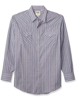 ELY CATTLEMAN Men's Long Sleeve Stripe Western Shirt