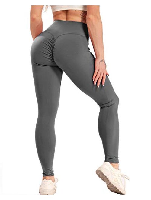 FITTOO Womens Butt Lift Ruched Yoga Pants Sport Pants Workout