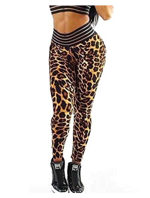 FITTOO Women Butt Lift Ruched Sport Workout Sexy High Waist Tight Leggings