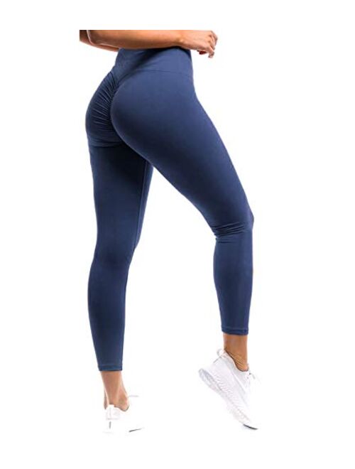 FITTOO Women Butt Lift Ruched Sport Workout Sexy High Waist Tight Leggings