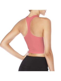 MODVICA Sports Bra Women Racerback Padded Crop Top Support Yoga Workout Tank top