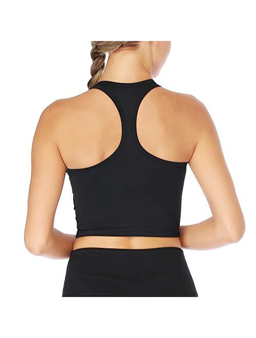 MODVICA Sports Bra Women Racerback Padded Crop Top Support Yoga Workout Tank top