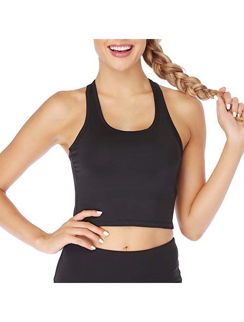 MODVICA Sports Bra Women Racerback Padded Crop Top Support Yoga Workout Tank top