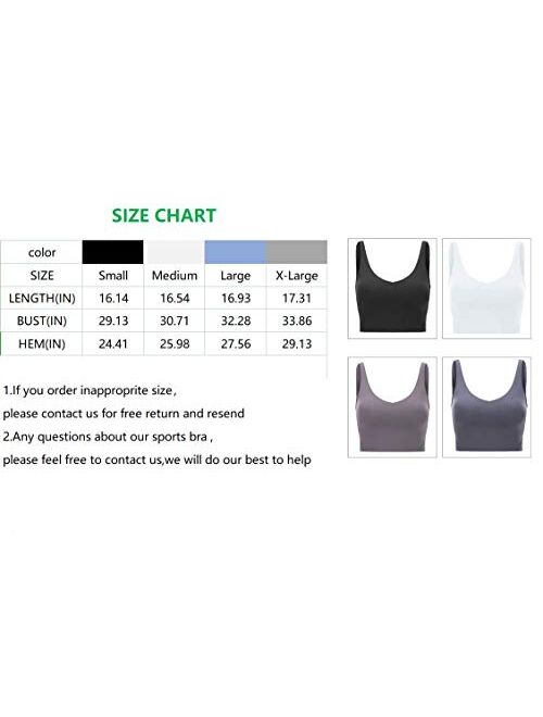 MITALOO Women Sports Bra Camisole Removable Wirefree Padded Bra Yoga Tank Tops Fitness Workout Running Top