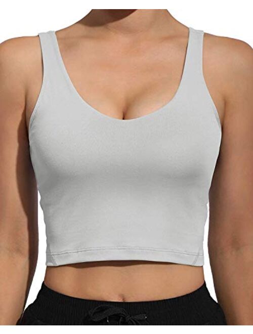 MITALOO Women Sports Bra Camisole Removable Wirefree Padded Bra Yoga Tank Tops Fitness Workout Running Top