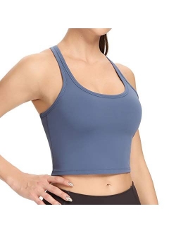 Nanomi Beauty Women Removable Padded Sports Bras Workout Running Yoga Tank Tops