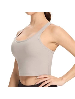 Nanomi Beauty Women Removable Padded Sports Bras Workout Running Yoga Tank Tops