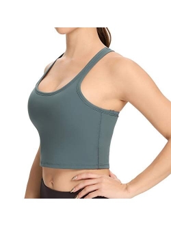 Nanomi Beauty Women Removable Padded Sports Bras Workout Running Yoga Tank Tops