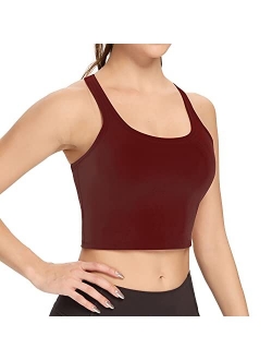 Nanomi Beauty Women Removable Padded Sports Bras Workout Running Yoga Tank Tops