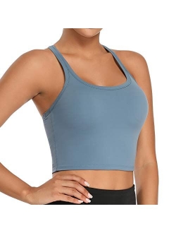 Nanomi Beauty Women Removable Padded Sports Bras Workout Running Yoga Tank Tops