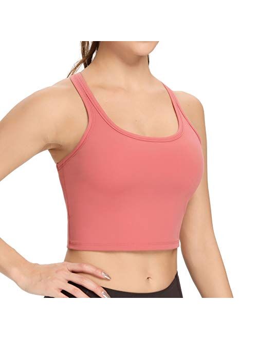 Nanomi Beauty Women Removable Padded Sports Bras Workout Running Yoga Tank Tops