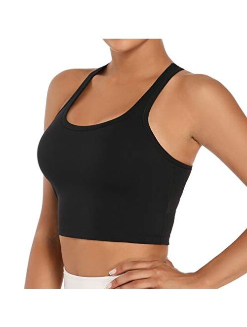 Nanomi Beauty Women Removable Padded Sports Bras Workout Running Yoga Tank Tops