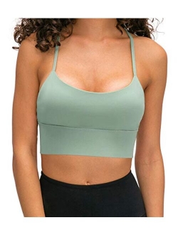 Holure Women Padded Sports Bra Fitness Workout Running Shirts Yoga Tank Top