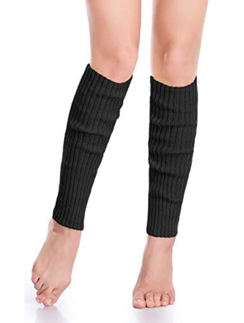 daisysboutique Retro Unisex Adult Junior Ribbed Knitted Leg Warmers