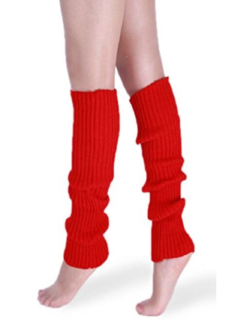 daisysboutique Retro Unisex Adult Junior Ribbed Knitted Leg Warmers