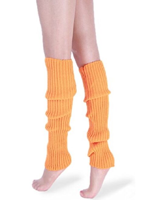 daisysboutique Retro Unisex Adult Junior Ribbed Knitted Leg Warmers