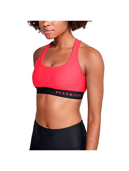 Under Armour Women's HeatGear Mid Impact Crossback Sports Bra