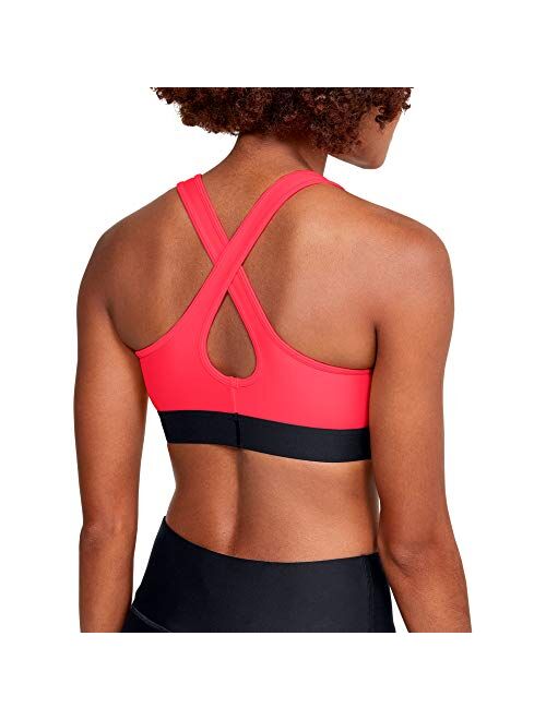 Under Armour Women's HeatGear Mid Impact Crossback Sports Bra