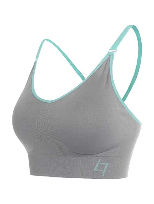 FITTIN Padded Longline Camisole Sports Bra Tank Top - Fitness Workout Running Yoga Cami Crop Top