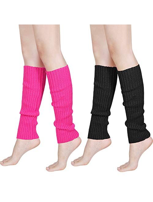 80s Women Knit Leg Warmers Ribbed Leg Warmers for Party Accessories