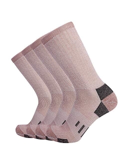 EnerWear 4P Pack Women's Merino Wool Outdoor Hiking Trail Crew Sock