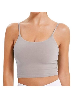 MITALOO Women Sports Bra Tank Top, Fitness Workout Padded Bra Yoga Bra Camisole Crop Top