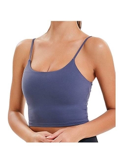 MITALOO Women Sports Bra Tank Top, Fitness Workout Padded Bra Yoga Bra Camisole Crop Top