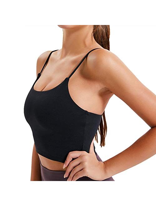 MITALOO Women Sports Bra Tank Top, Fitness Workout Padded Bra Yoga Bra Camisole Crop Top