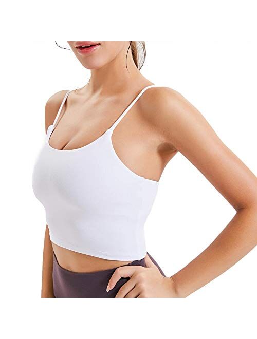 MITALOO Women Sports Bra Tank Top, Fitness Workout Padded Bra Yoga Bra Camisole Crop Top