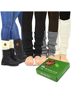 TeeHee Gift Box Women's Fashion Leg Warmers or Leg Warmers with Boot Topper combo Assorted Multi Pair