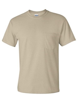 G2300 Adult Ultra Cotton Solid Short Sleeve Crew Neck T-Shirt with Pocket