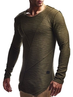 Men's Oversized Long Sleeve T-Shirt Sweatshirt LN6323