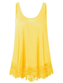 Plus Size Swing Lace Flowy Tank Top for Women